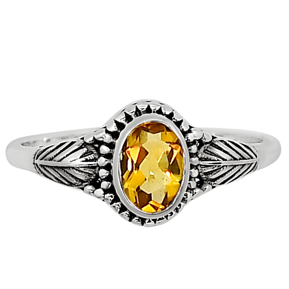 Citrine Ring size-7 R-1403 SDR254446