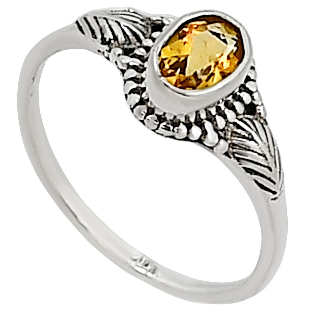 Citrine Ring size-7 R-1403 SDR254446