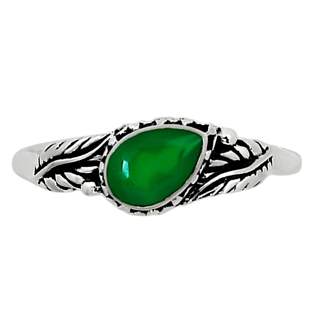 Green Onyx Ring size-8 R-1404 SDR254526