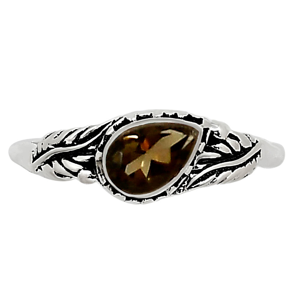 Smoky Quartz Ring size-6 R-1404 SDR254544