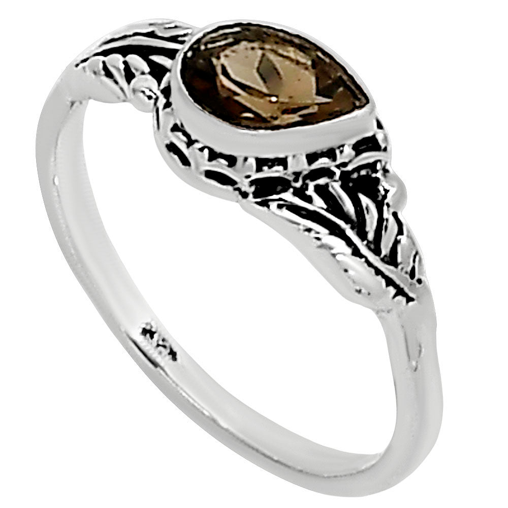Smoky Quartz Ring size-6 R-1404 SDR254544
