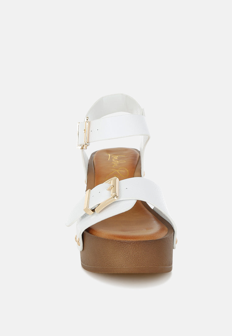 Ompasa Genuine Leather Clog Sandals