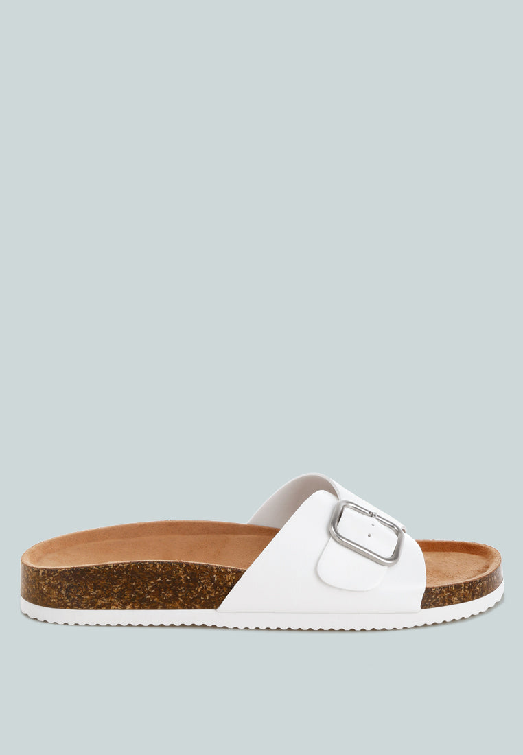 Aranda Buckled Slide-On Sandals