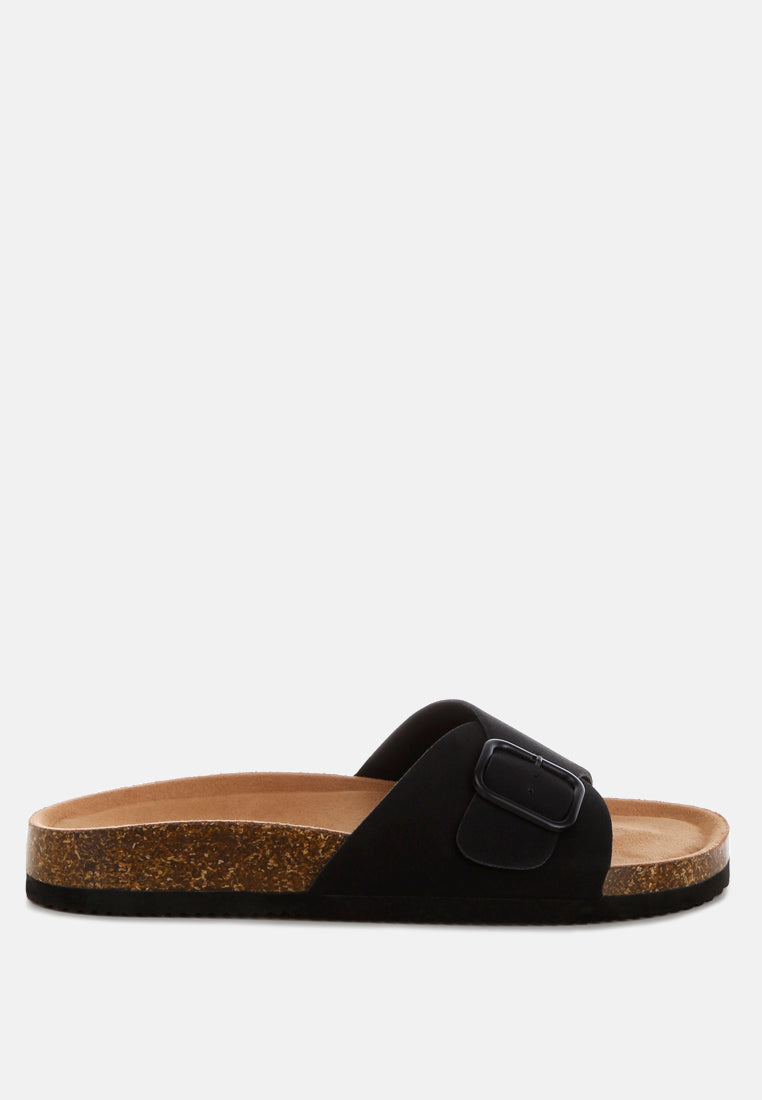 Aranda Buckled Slide-On Sandals