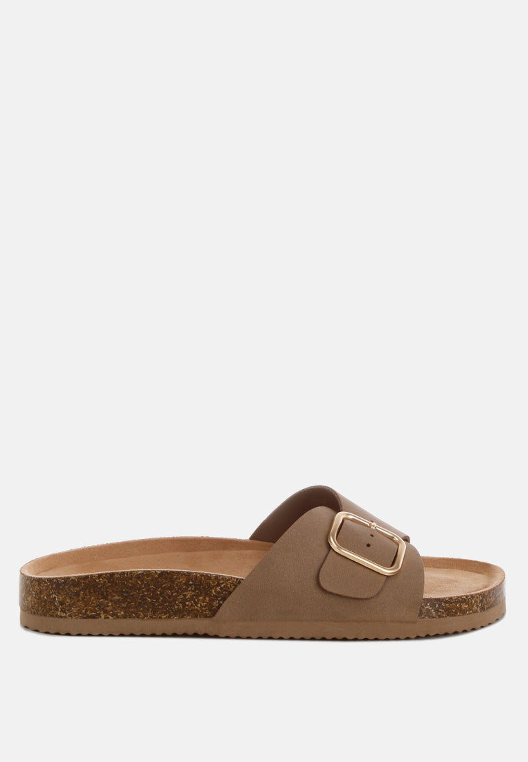 Aranda Buckled Slide-On Sandals