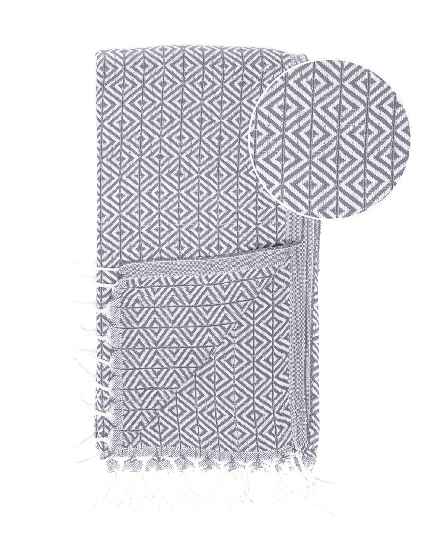 ELA Hammam Beach Towel, Spa Sauna Towel - Anthracite