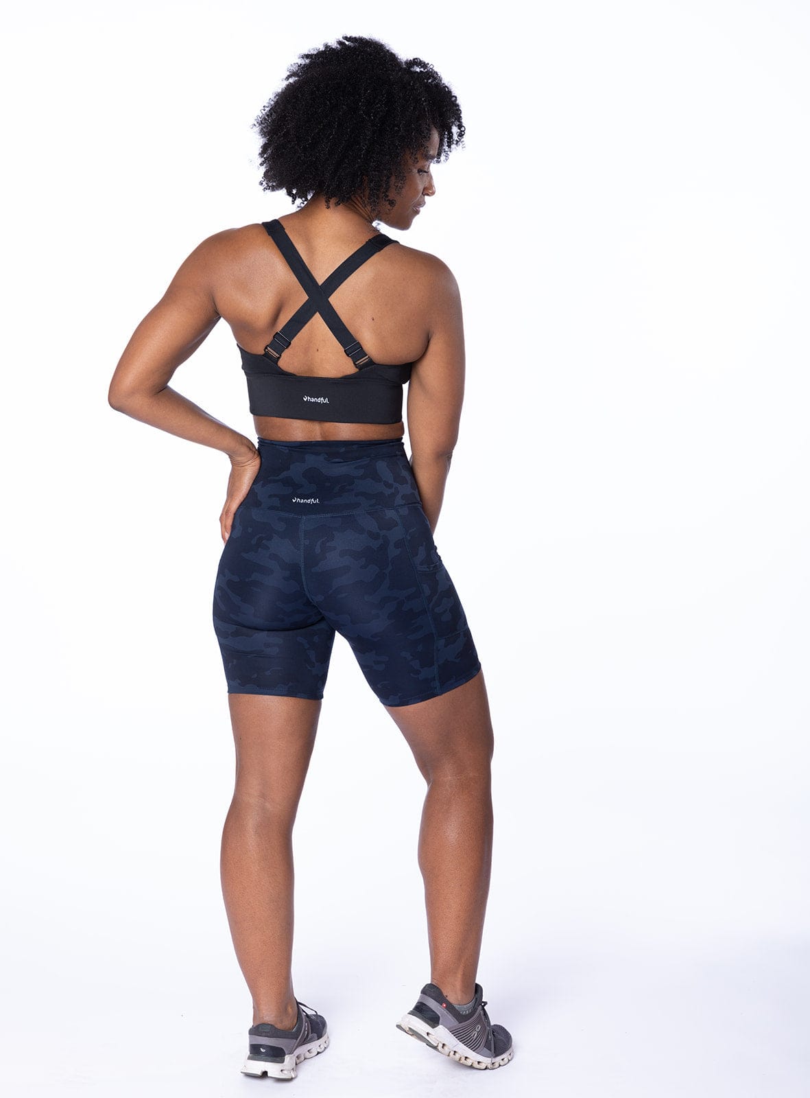 Hi Five High-Waisted Biker Short – Looker (Navy Camo)(XS/M)