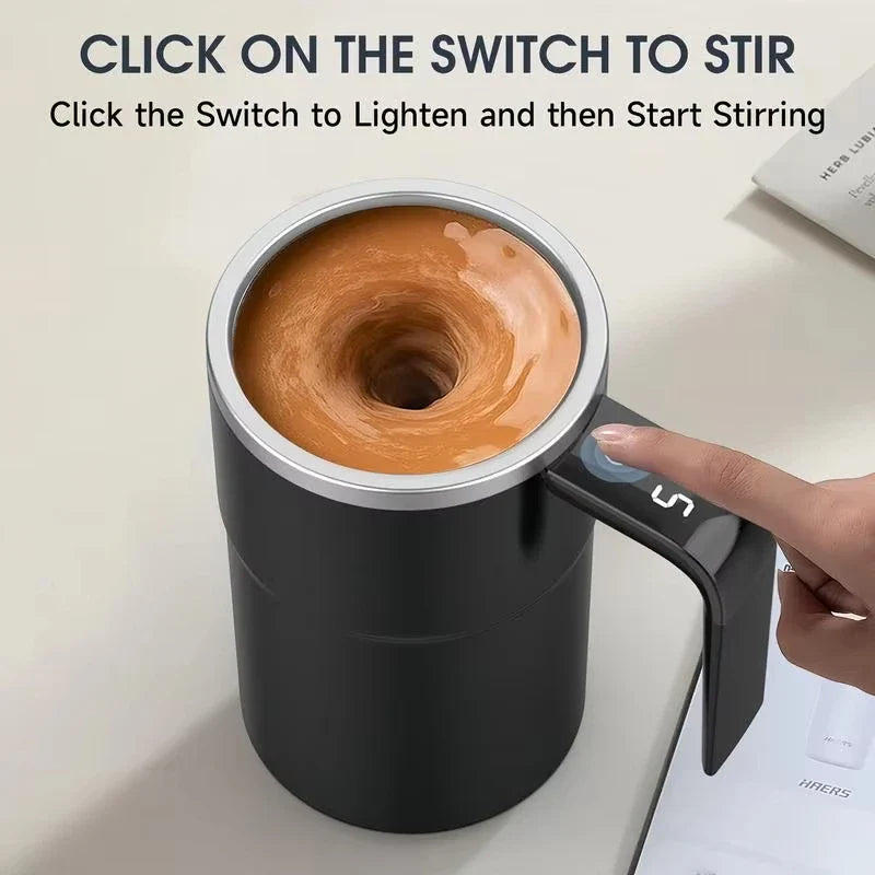 Coffee Self Mixing Mug Waterproof Food Safe Coffee Mug USB Rechargeable Automatic