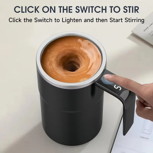 Coffee Self Mixing Mug Waterproof Food Safe Coffee Mug USB Rechargeable Automatic