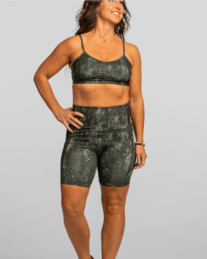 Hi Five High-Waisted Biker Short – Nature Daze (XS/S/M)