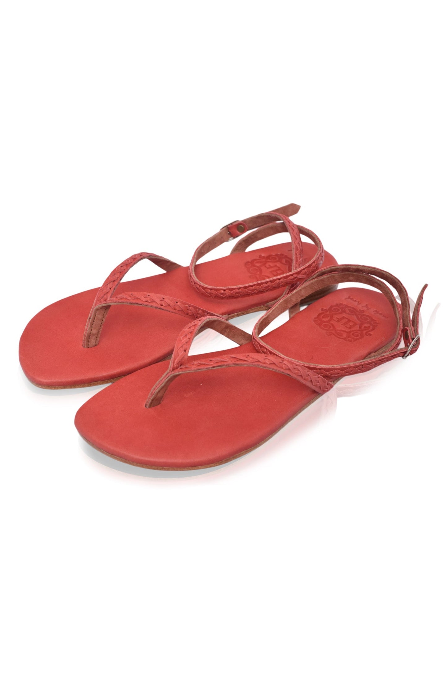 Starsand Braided Thong Leather Sandals