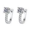 Sterling silver moissanite stud earrings Breasted Stud Earrings
