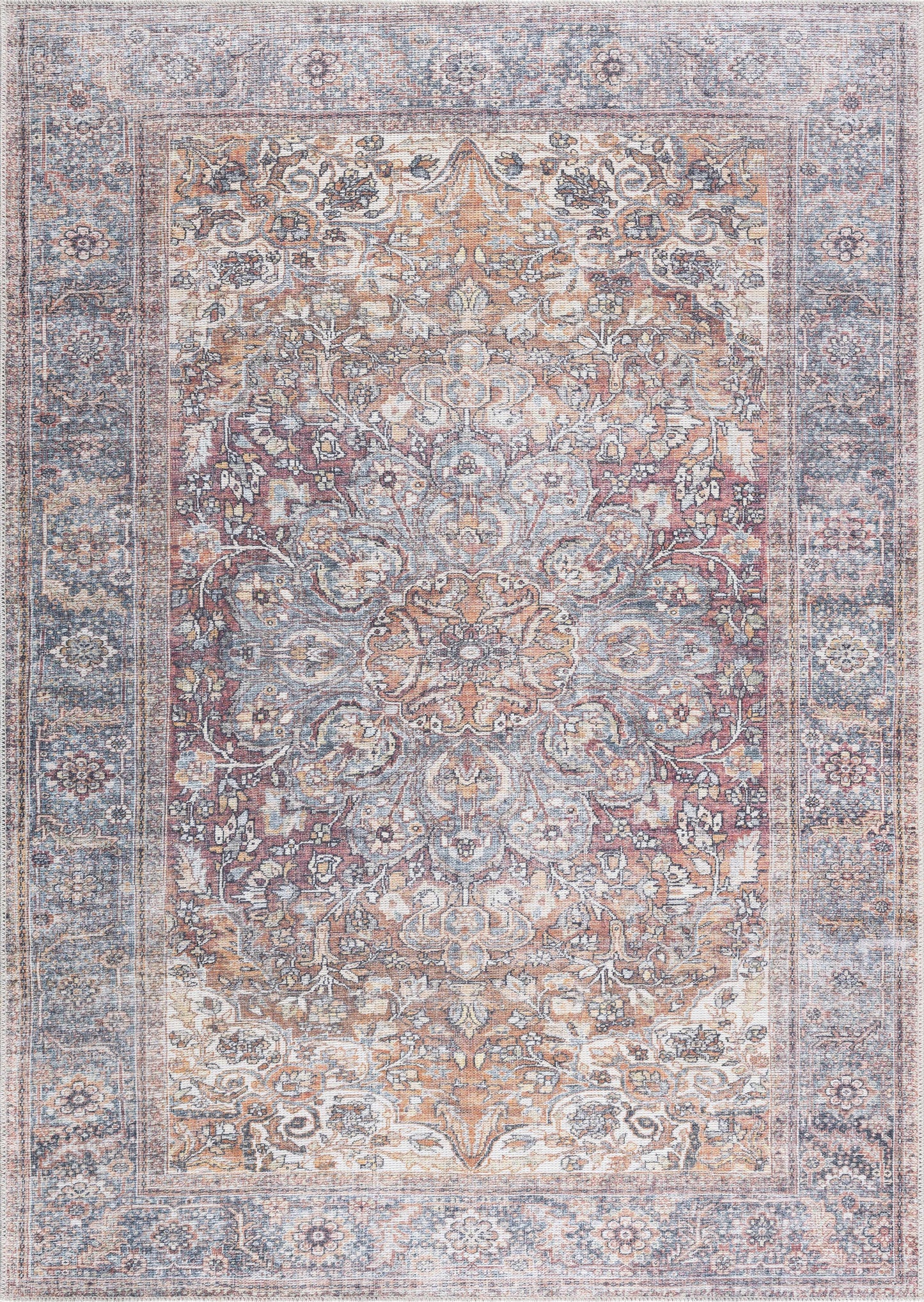 Gardnertown Rust Washable Performance Rug - Clearance