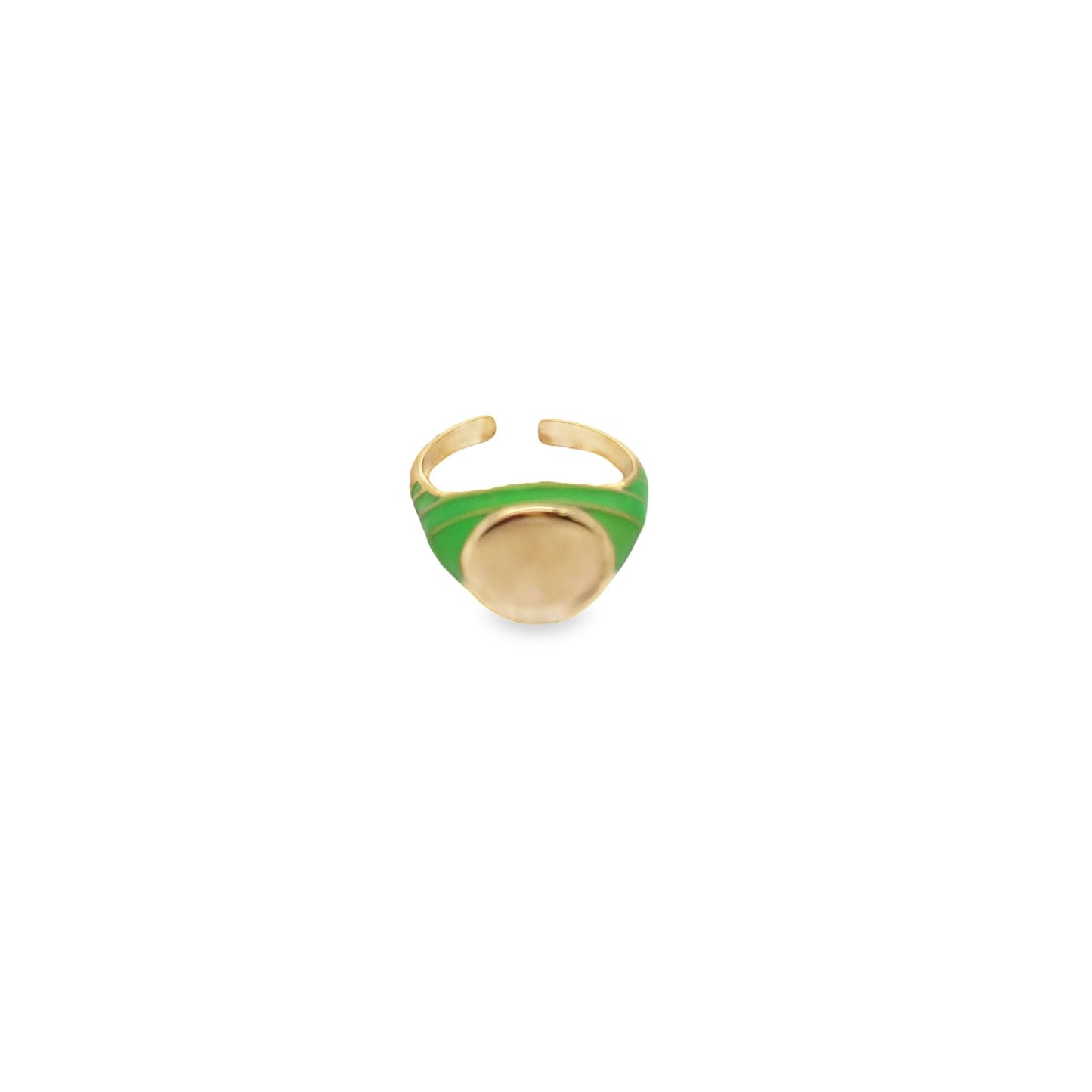 Enamel Ring Adjustable Stackable Rings