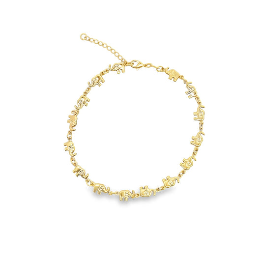 Elephant Charm Chain Bracelet (I205)