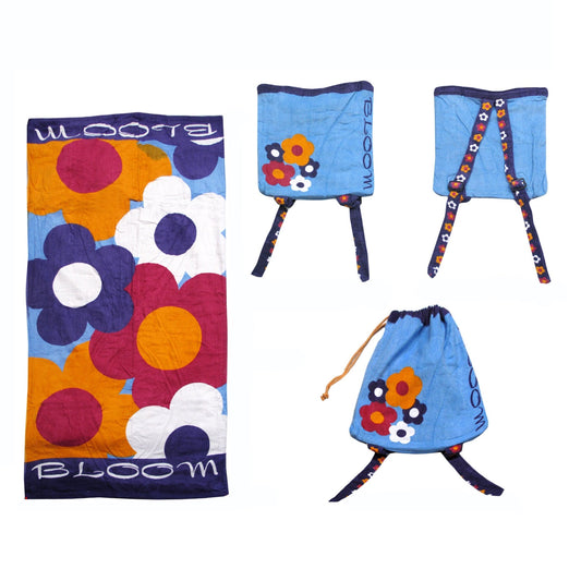 NNEDSZ Kids Beach Towel N Bag Bloom