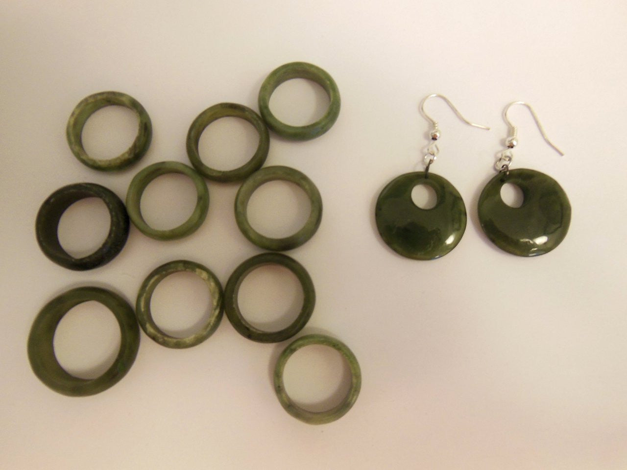 Vintage- Simple Jade Rings