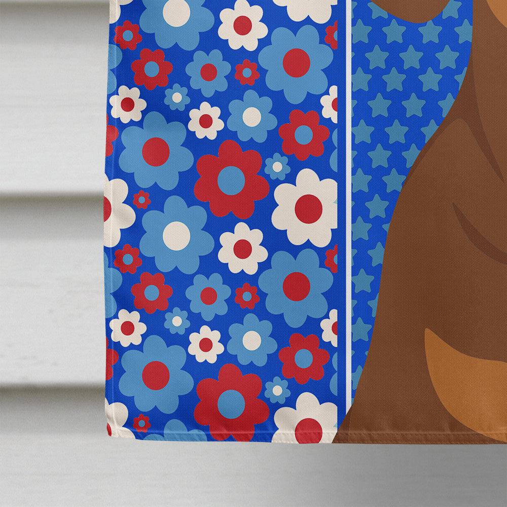 Chocolate and Tan Dachshund USA American House Flag