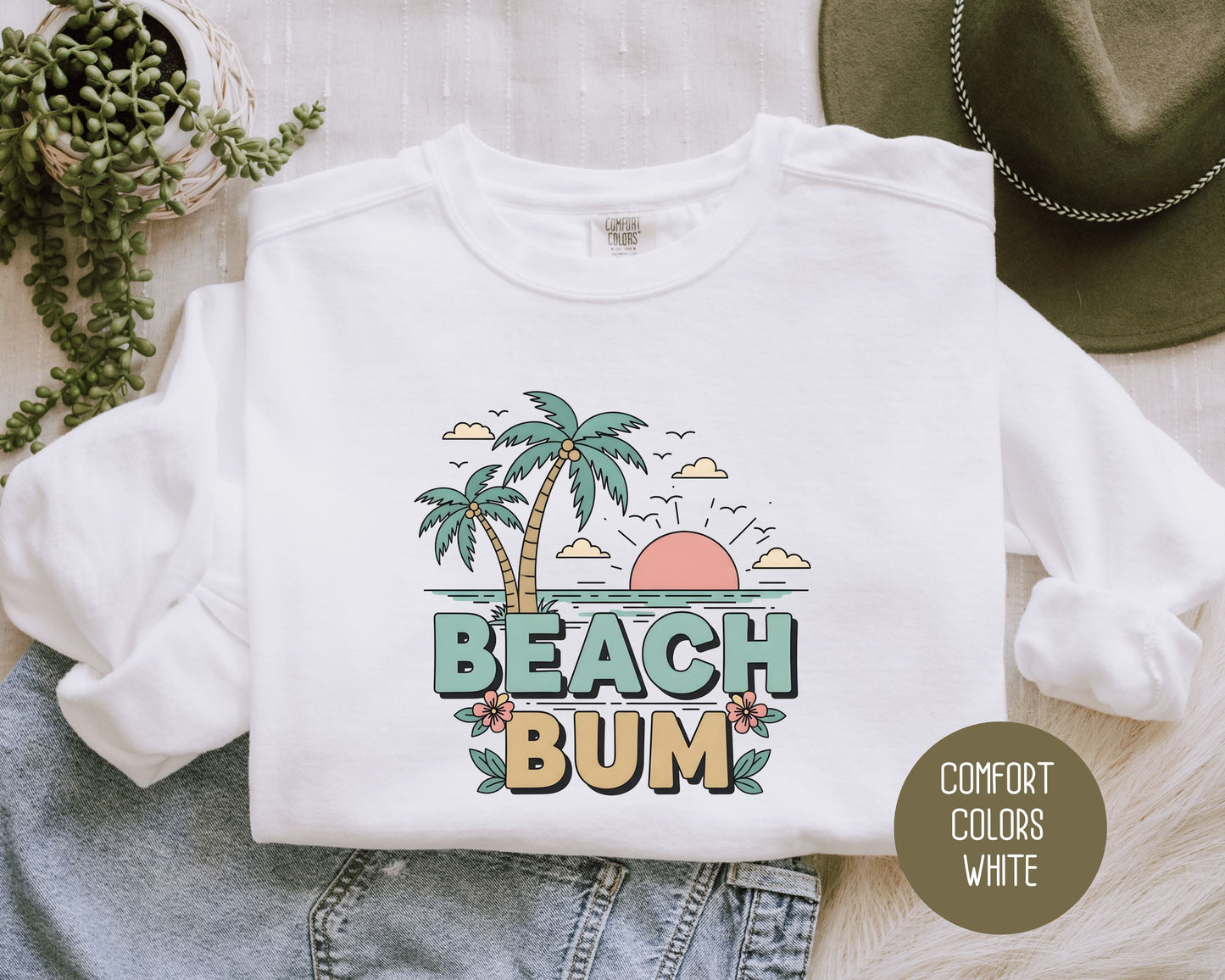 Beach Bum Comfort Colors Sweatshirt