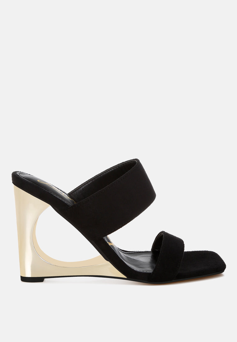 Zimeski Sculpted Wedge Slip-On Sandals