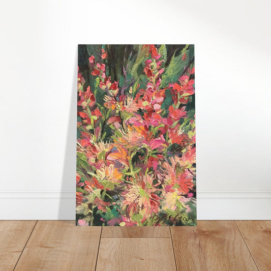 'Blossom Study' Floral I 16x24 Museum-Quality Matte Paper Poster | Original Artwork by American Artist Barbara Cleary (Fall Collection)
