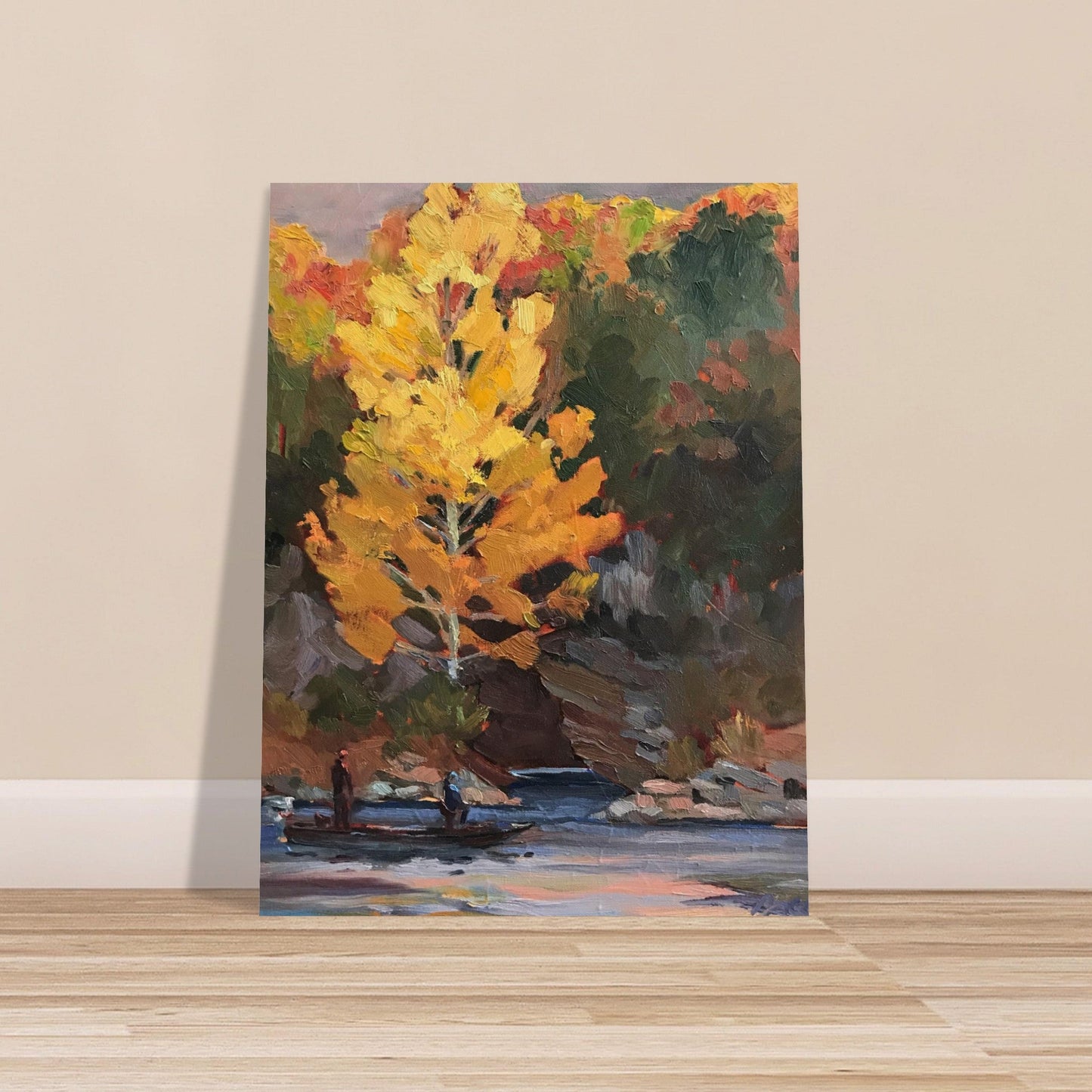 'Pine Cove' Coastal Landscape I 12x16 Museum-Quality Matte Paper Poster | Original Artwork by American Artist Barbara Cleary
