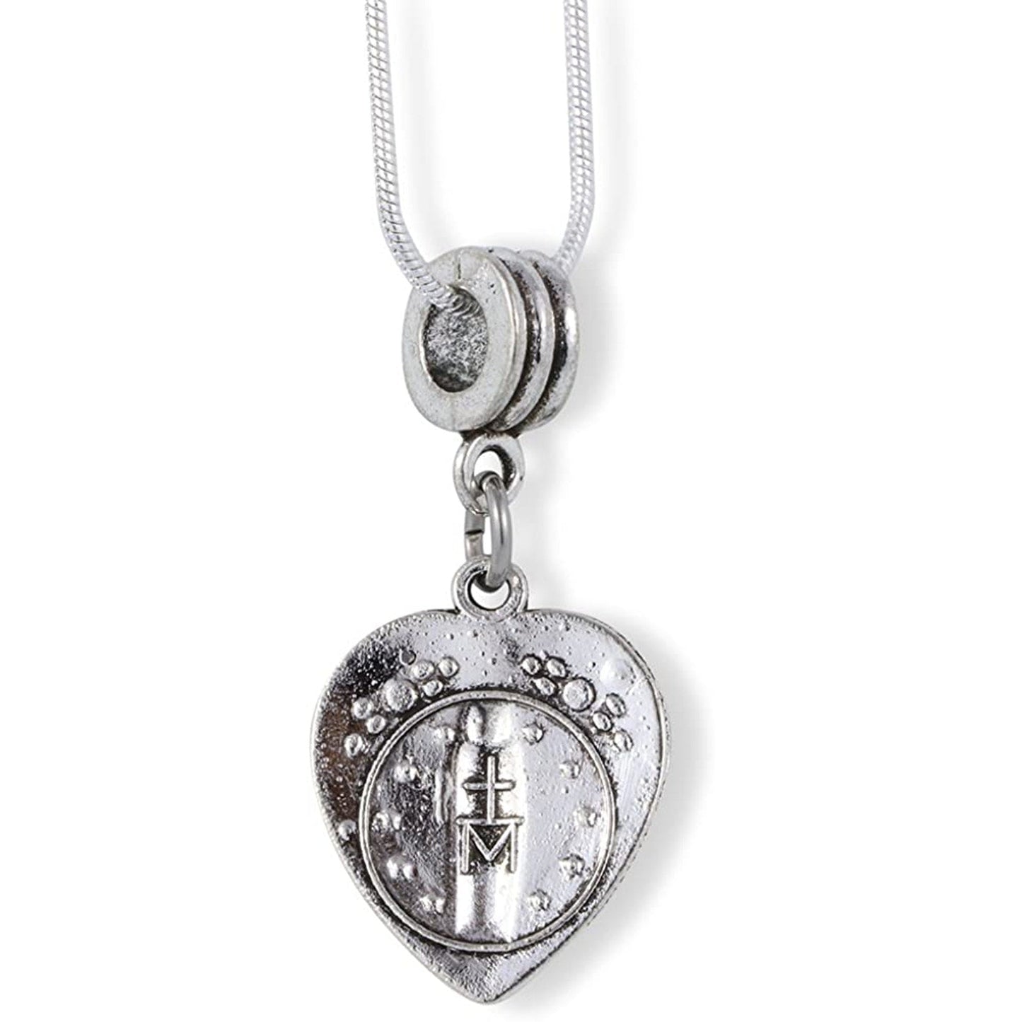 Virgin Mary Charm Snake Chain Necklace
