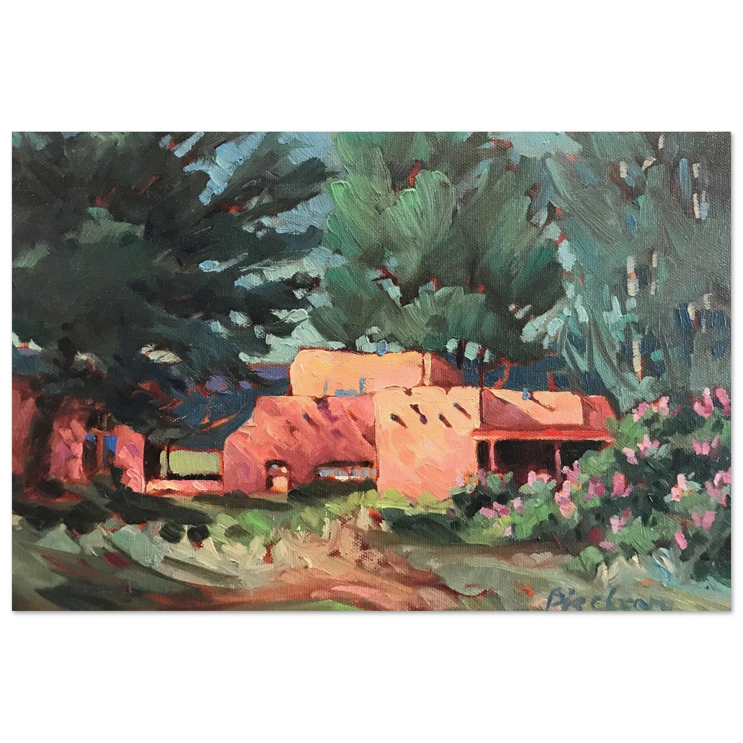 'Spring in Taos' Landscape I 12x18 Museum-Quality Matte Paper Poster | Original Artwork by American Artist Barbara Cleary