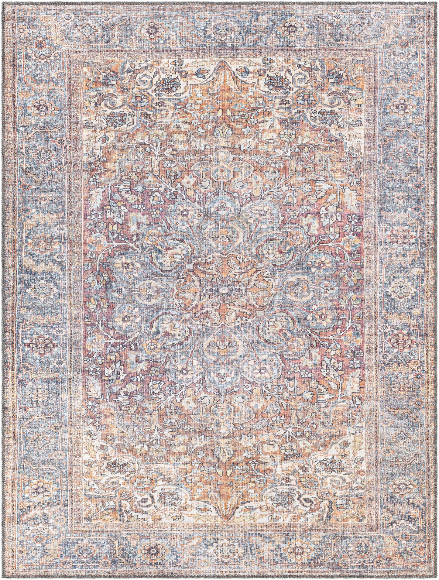 Gardnertown Rust Washable Performance Rug - Clearance