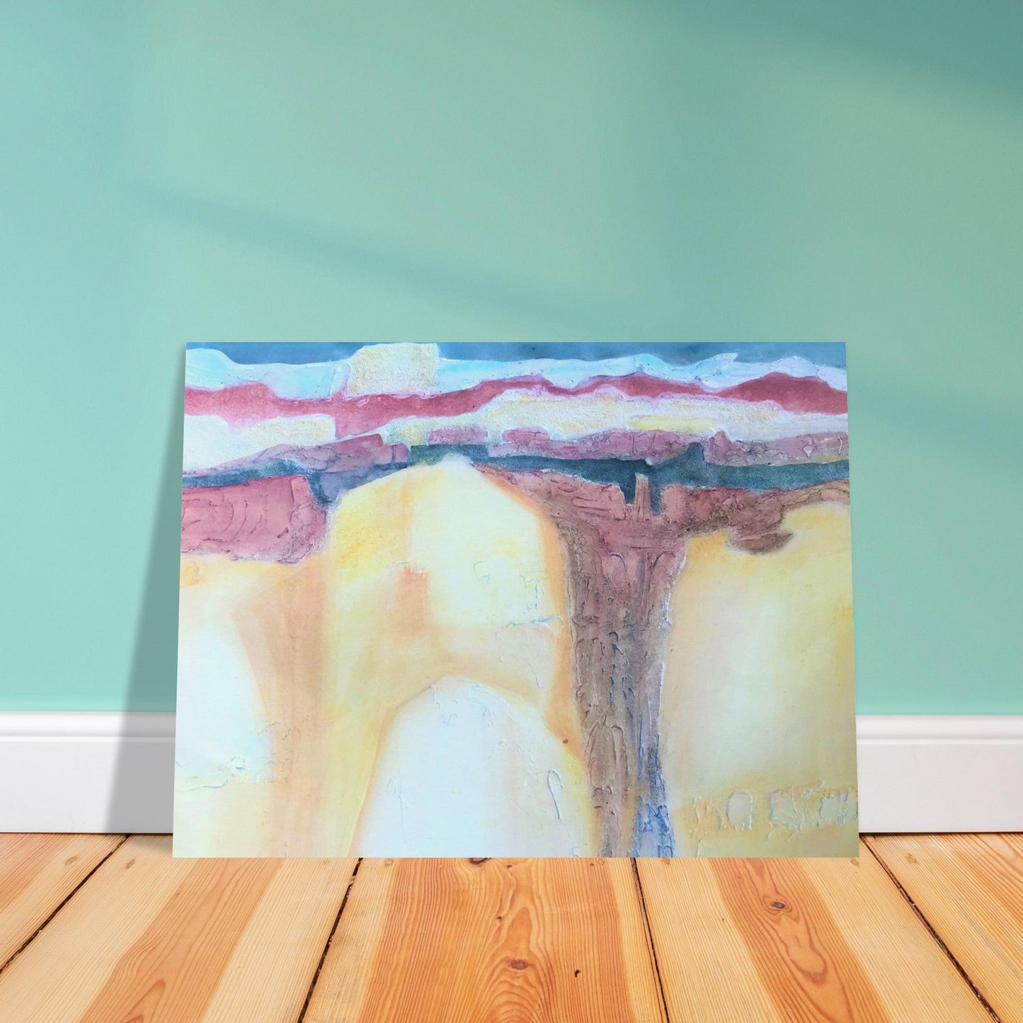 'Southwest Mixed Media' Abstract I 18x24 Museum-Quality Matte Paper Poster | Original Artwork by American Artist Barbara Cleary
