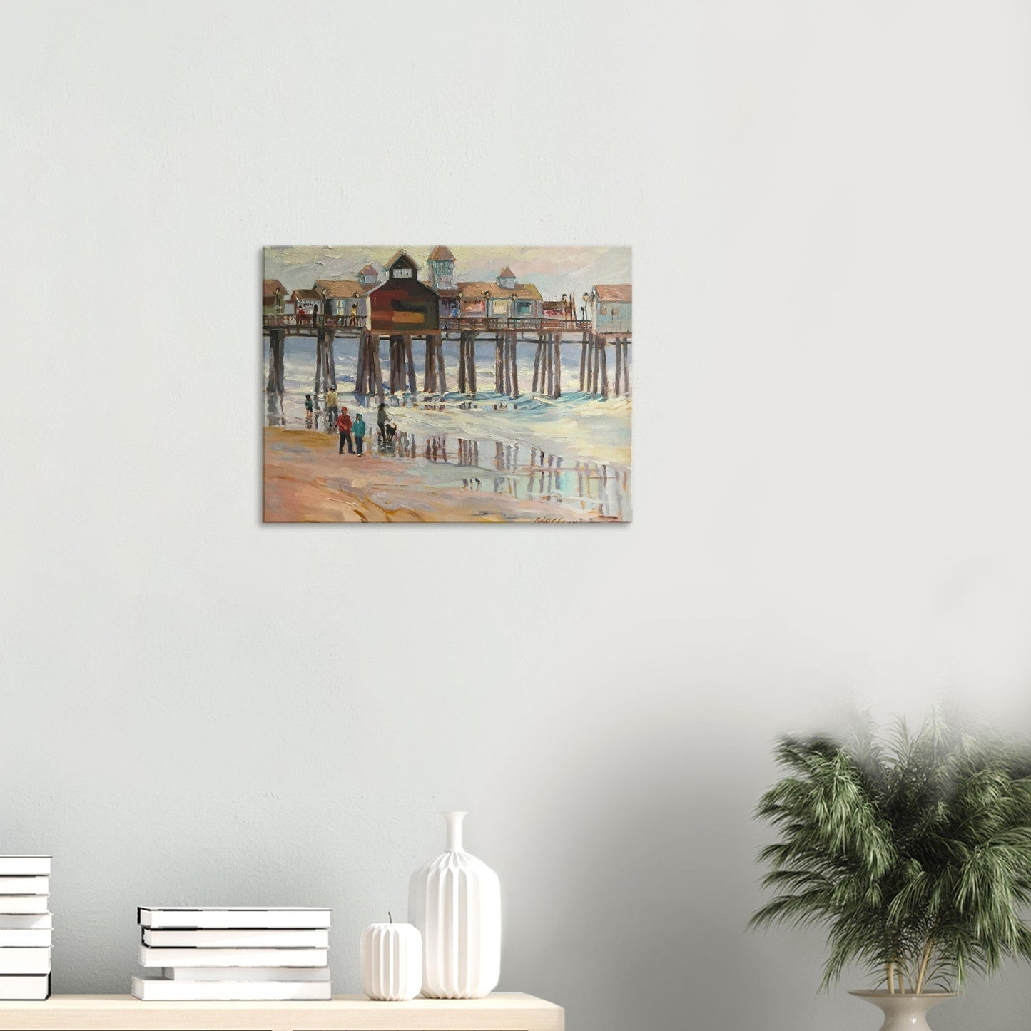 'Serenity by the Sea' Coastal I 18x24 inch Art Print on Canvas I Original Artwork by American Artist Barbara Cleary