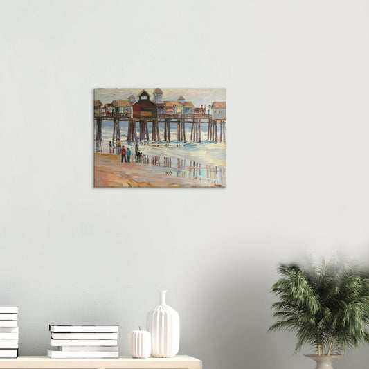 'Serenity by the Sea' Coastal I 18x24 inch Art Print on Canvas I Original Artwork by American Artist Barbara Cleary