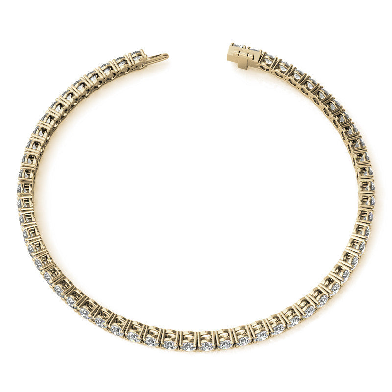 12.00 CTW Lab Grown Diamond Tennis Bracelet | G/VS AGI Certified | 14kt White or Yellow Gold