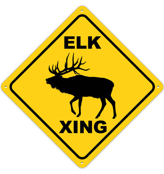 Elk Crossing Sign Aluminum Indoor/Outdoor Sign