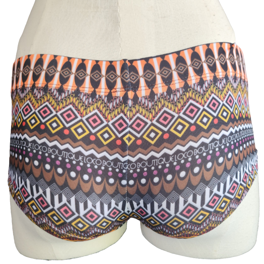 Loco Boutique Azteque Side Gathered Boyshorts