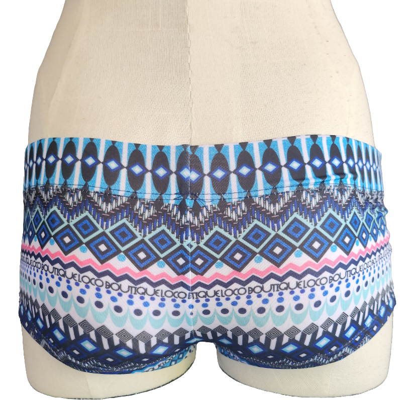 Loco Boutique Azteque Side Gathered Boyshorts
