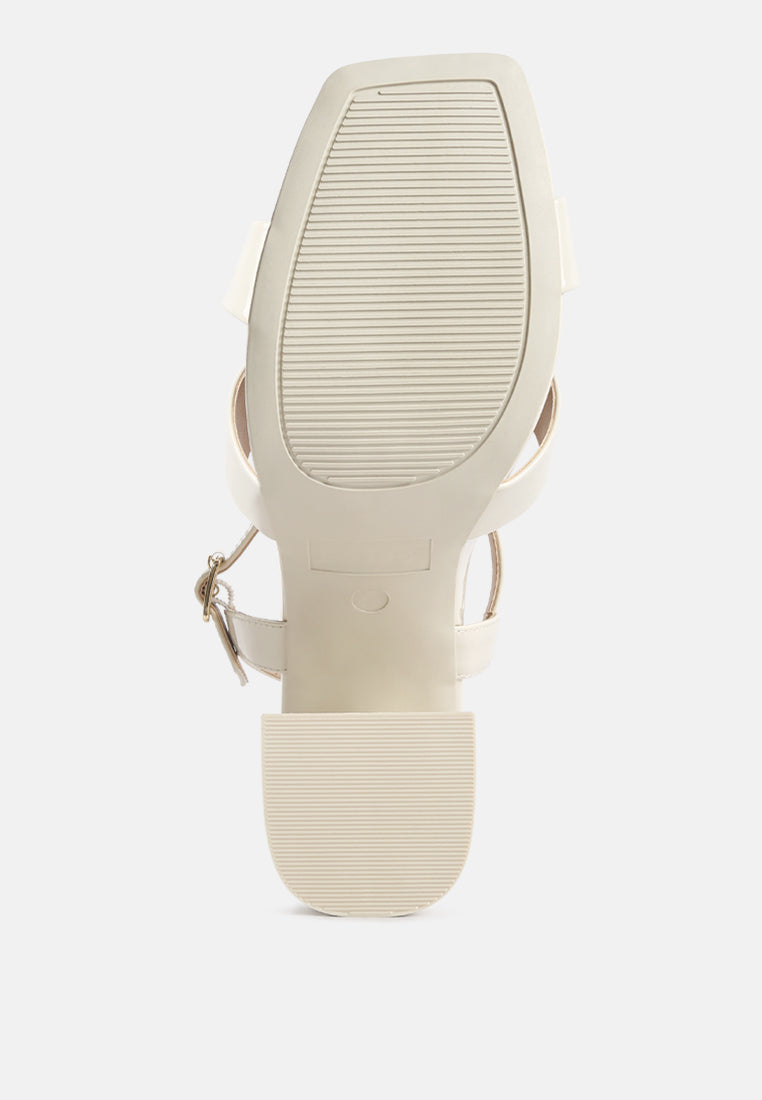 Baxter Criss Cross Block Heels Sandals