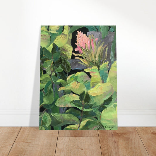 'Bromeliads' Floral I 18x24 Museum-Quality Matte Paper Poster | Original Artwork by American Artist Barbara Cleary