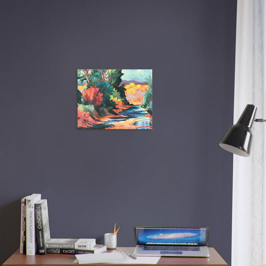 ‘Rio Pueblo’ Landscape | 16x20 Canvas Art Print | Original Artwork by American Artist Barbara Cleary