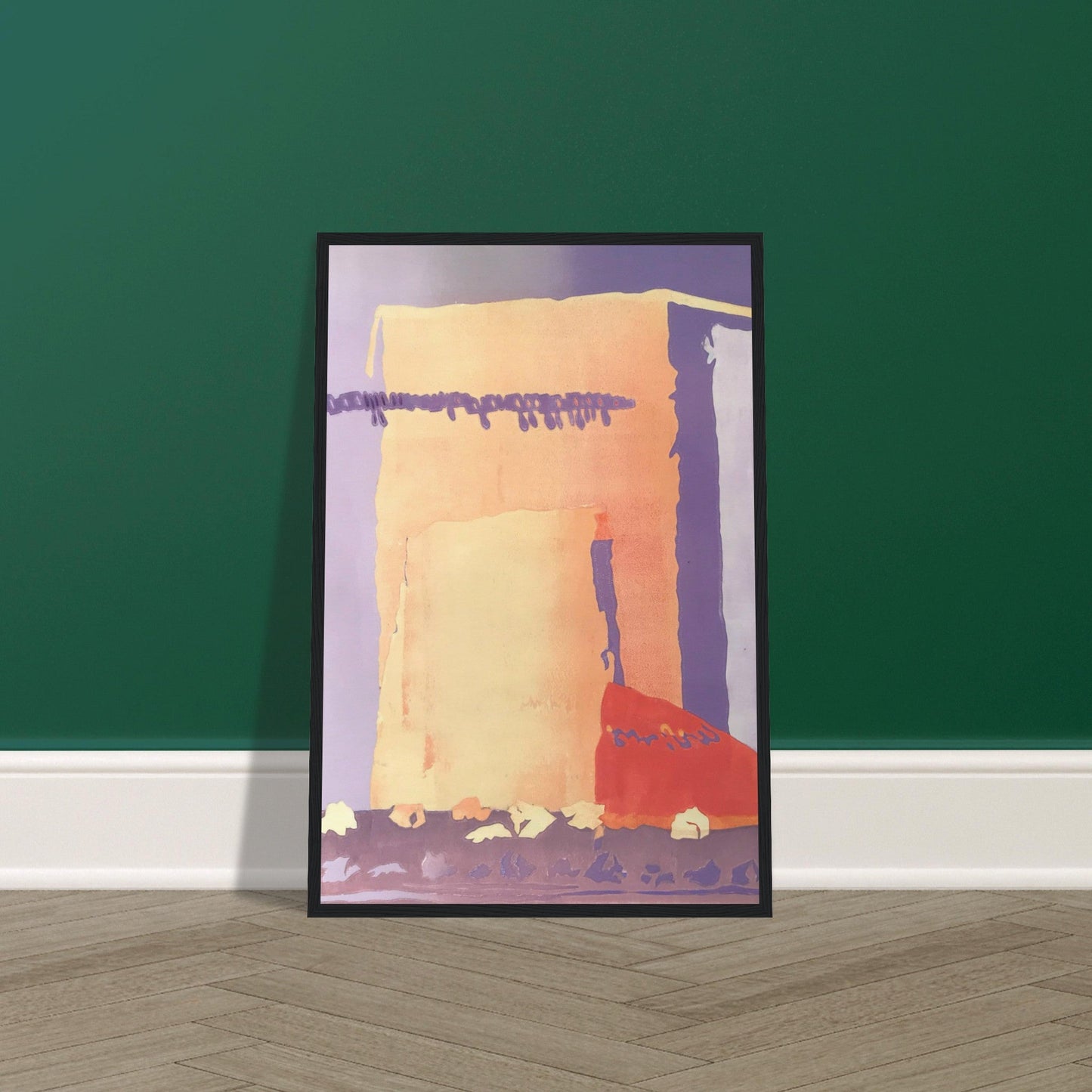 'Spirit of the Southwest' Abstract I 16x24 Wooden Framed Art Print | Original Artwork by American Artist Barbara Cleary