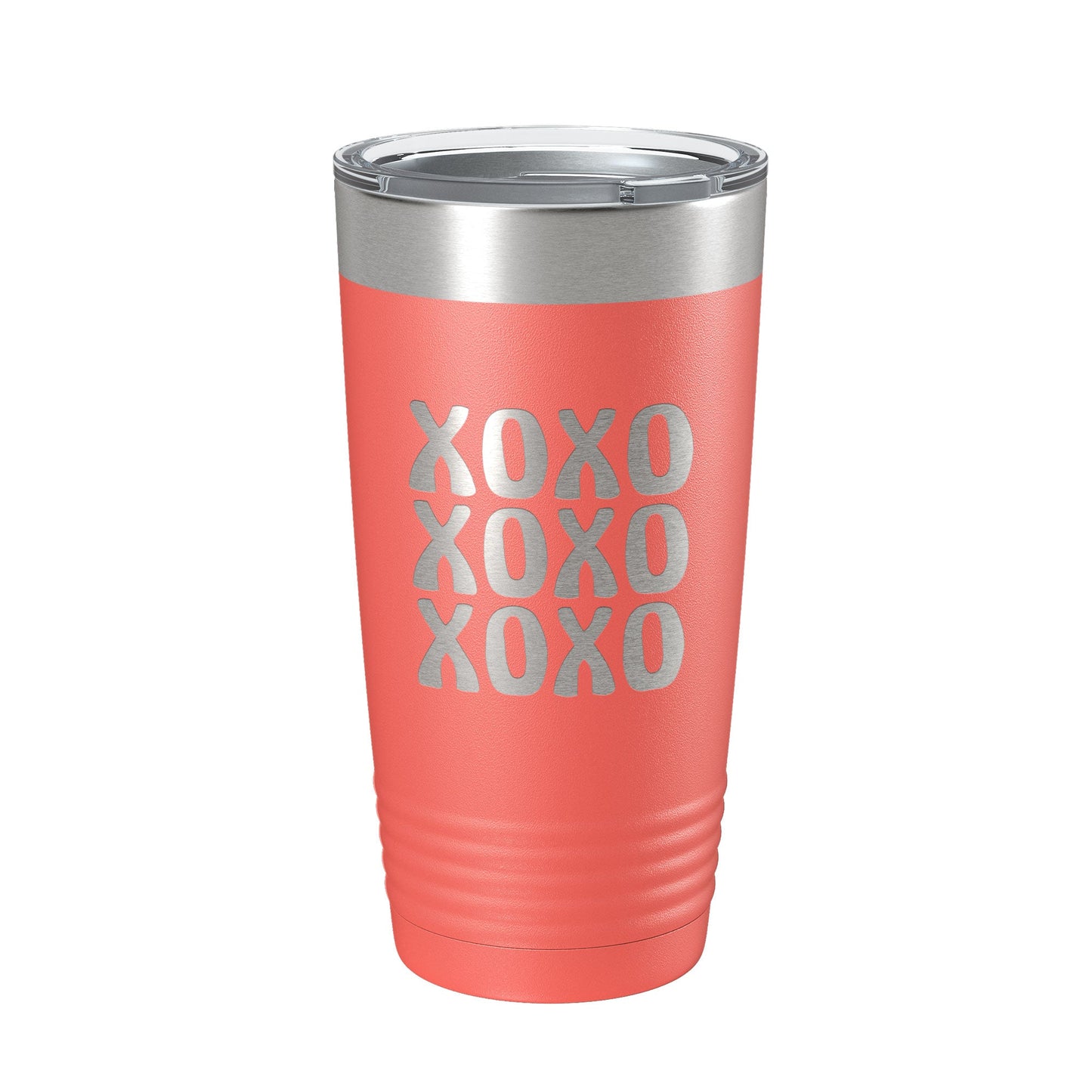 XOXO Tumbler Hugs And Kisses Travel Mug Insulated Laser Engraved Coffee Cup 20 oz