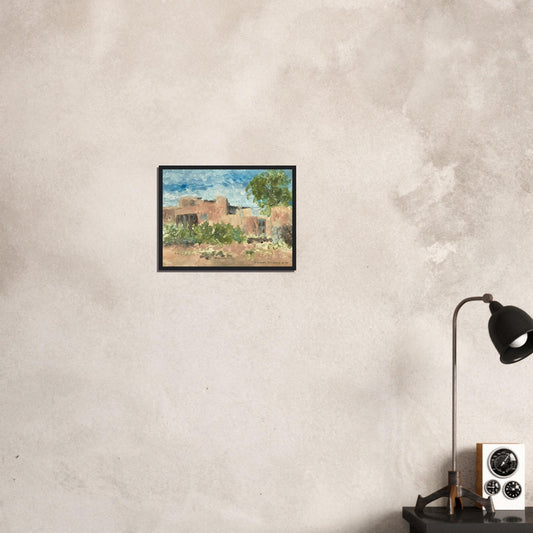 'Adobe Serenity' I 12x16 Wooden Framed Art Print | Original Artwork by American Artist Barbara Cleary