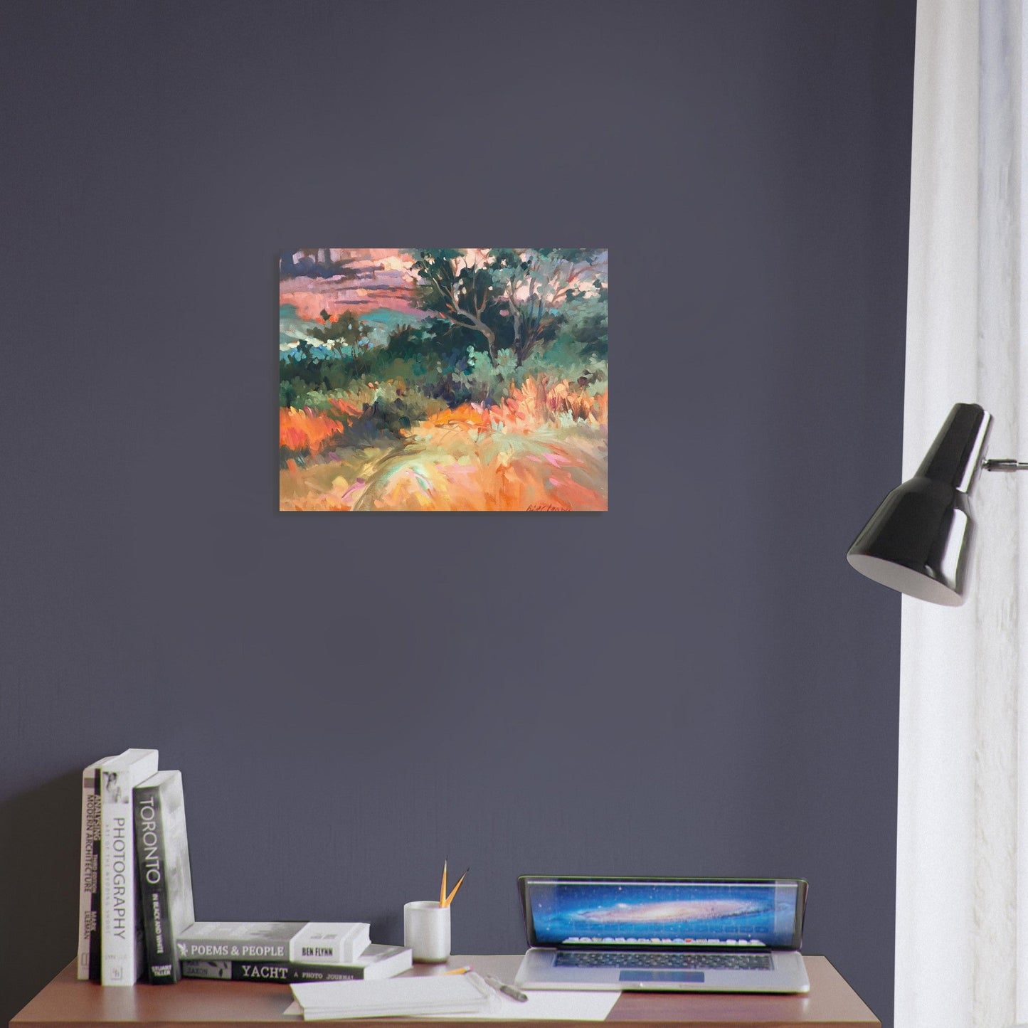 'Blush of Dawn' Landscape I 16x20 Museum-Quality Matte Paper Poster | Original Artwork by American Artist Barbara Cleary