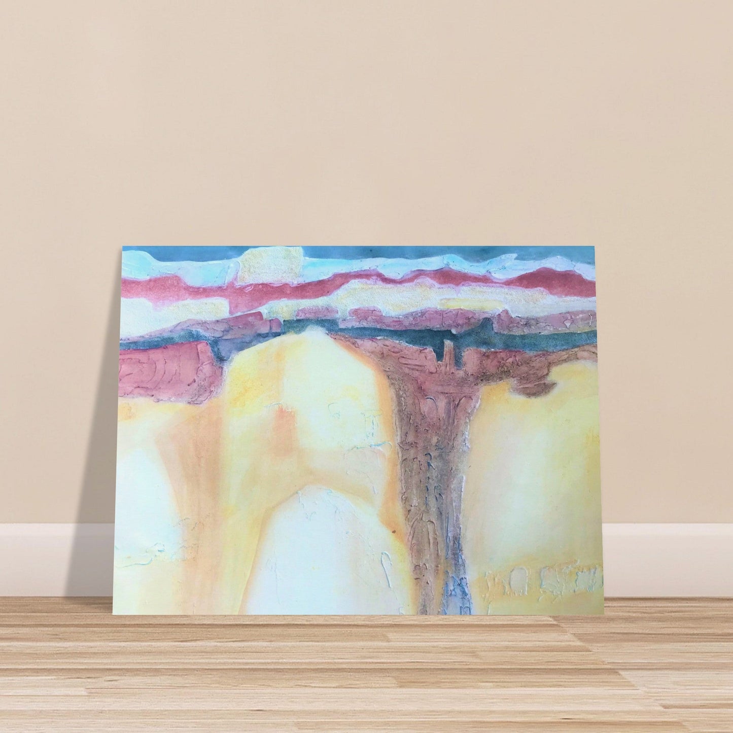 'Southwest Mixed Media' Abstract I 18x24 Museum-Quality Matte Paper Poster | Original Artwork by American Artist Barbara Cleary