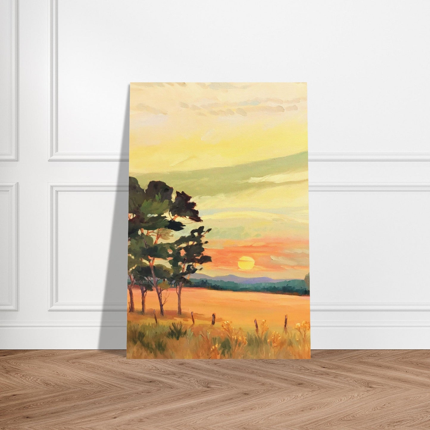 'Sunrise' Landscape I 16x24 Museum-Quality Matte Paper Poster | Original Artwork by American Artist Barbara Cleary