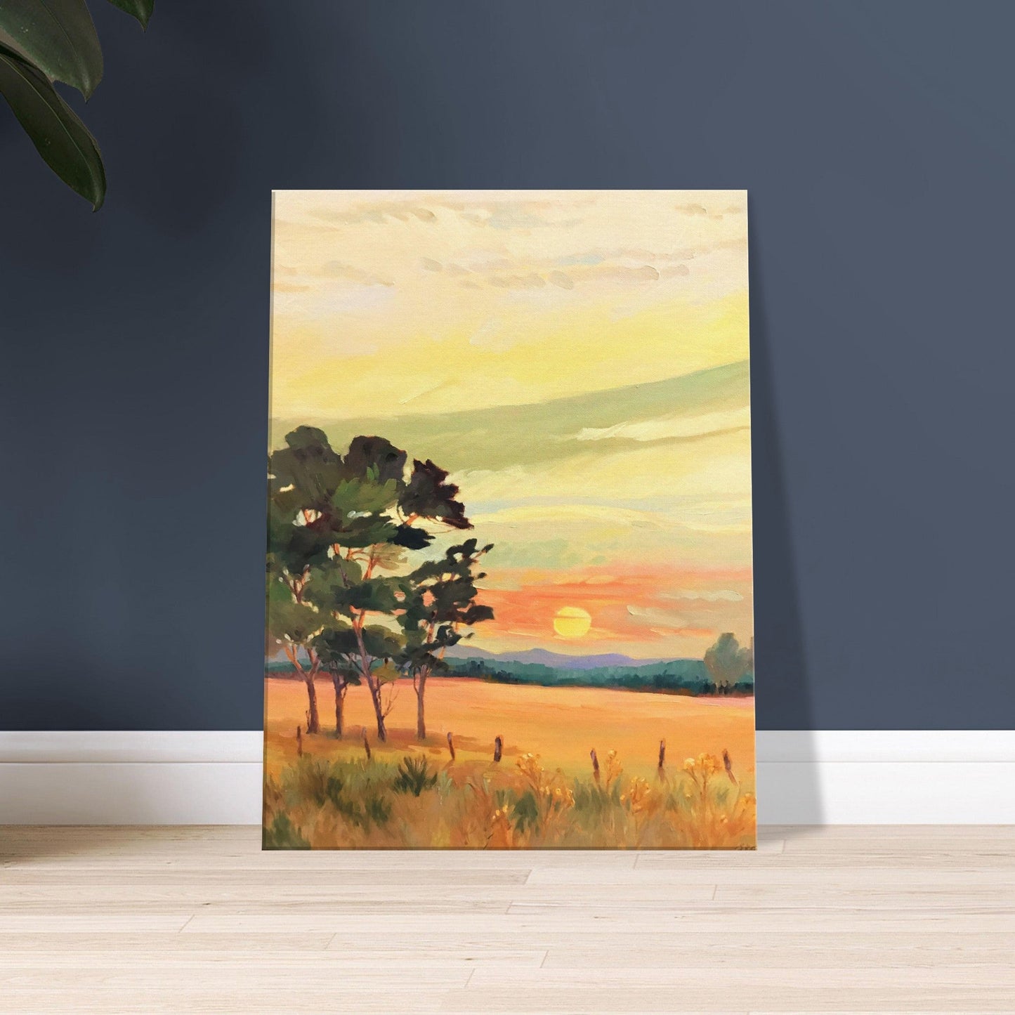 'Sunrise' Landscape I 18x24 inch Art Print on Canvas I Original Artwork by American Artist Barbara Cleary I F62