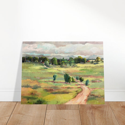 'The Meadow' Landscape I 24x32 Museum-Quality Matte Paper Poster | Original Artwork by American Artist Barbara Cleary