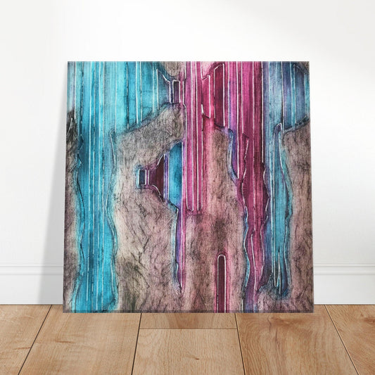 ‘Crow's Blanket' Abstract I 12x12 inch Art Print on Canvas I Original Artwork by American Artist Barbara Cleary