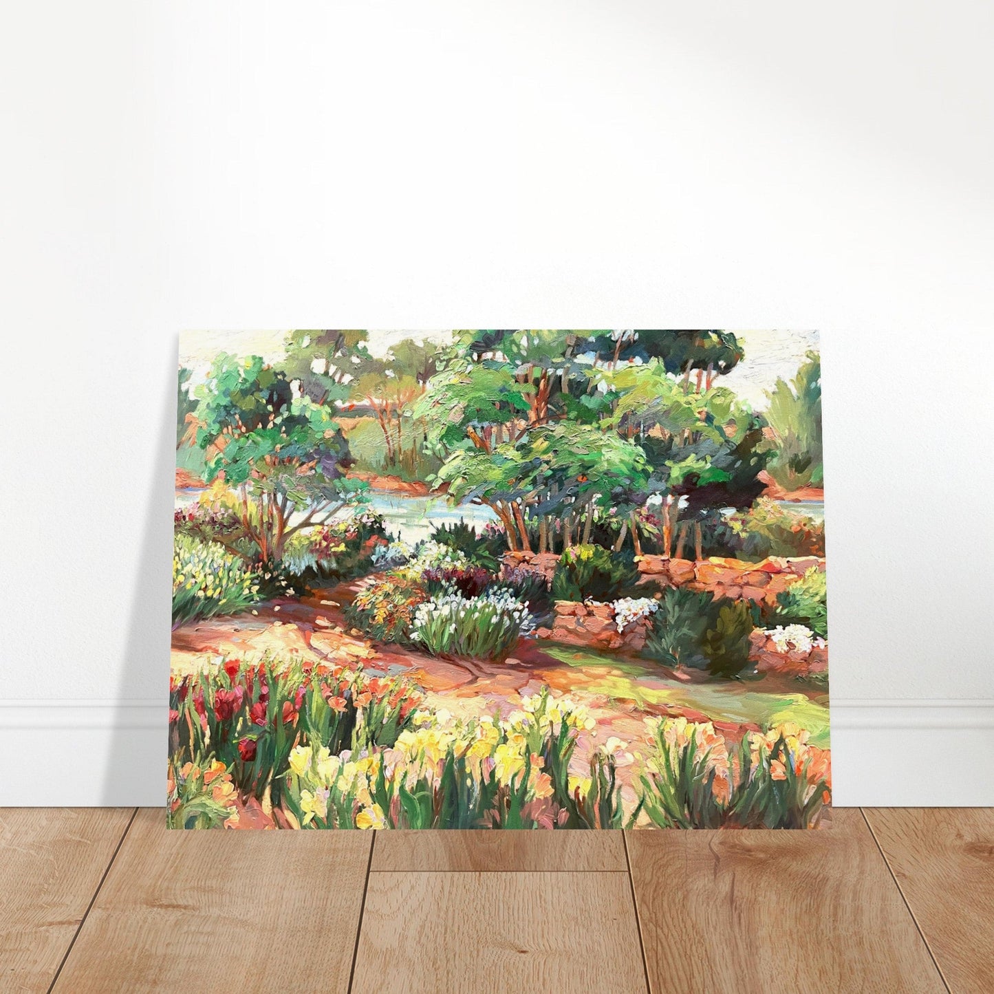 'Garden Serenity' Floral I 18x24 Museum-Quality Matte Paper Poster | Original Artwork by American Artist Barbara Cleary