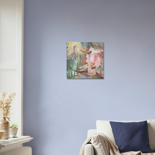 'All Seasons' Abstract I 16x16 inch Canvas Art Print  I Original Artwork by American Artist Barbara Cleary I F227